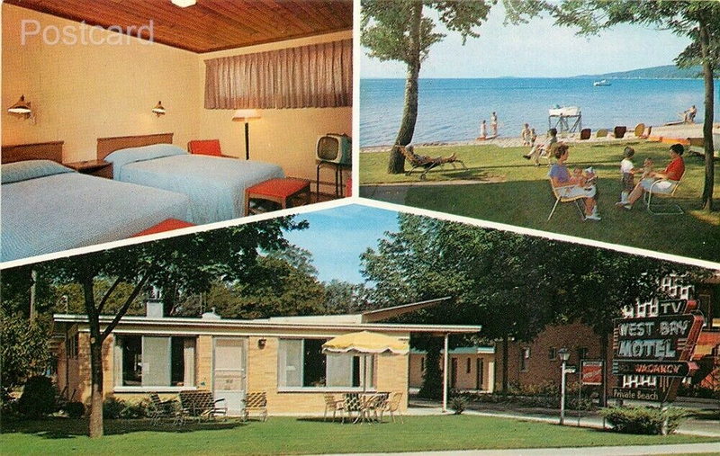 West Bay Motel - Vintage Postcard